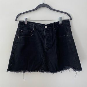 American Eagle Black Denim Mini Skirt